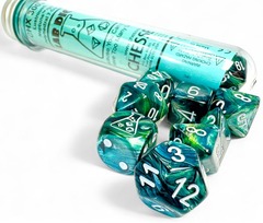 7 Neptune/Grey Lustrous Polyhedral Dice Set - CHX30072